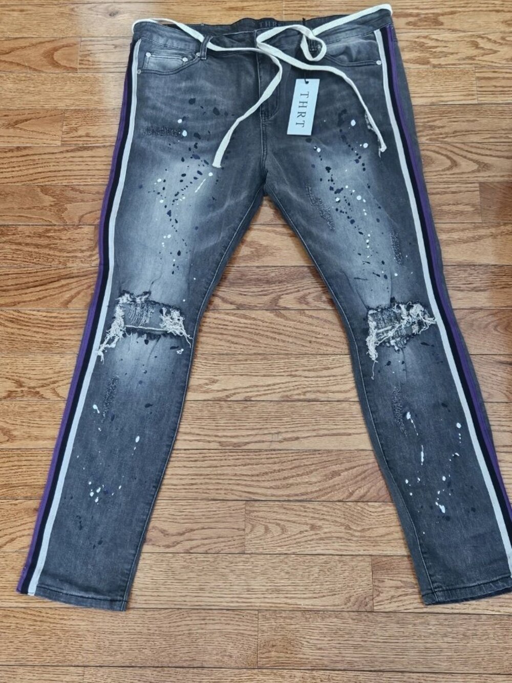NWT THRT Denim Highest Heights Graphic Patch Slim Jeans